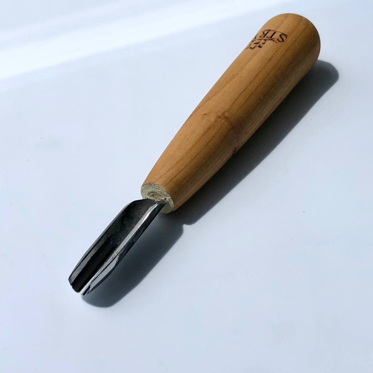 Skew-beveled short gouge STRYI-AY Chip carving gouge Standart