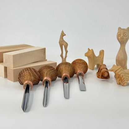 Micro Carving Tools: 4-Piece Palm Set for Whittling & Jewelry