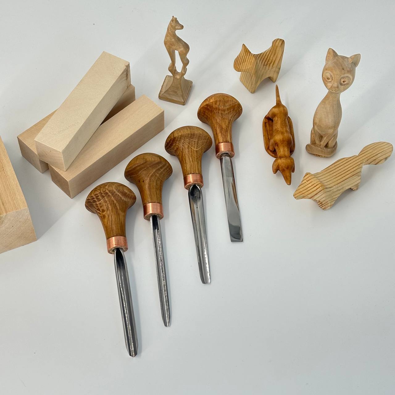 Micro Carving Tools: 4-Piece Palm Set for Whittling & Jewelry