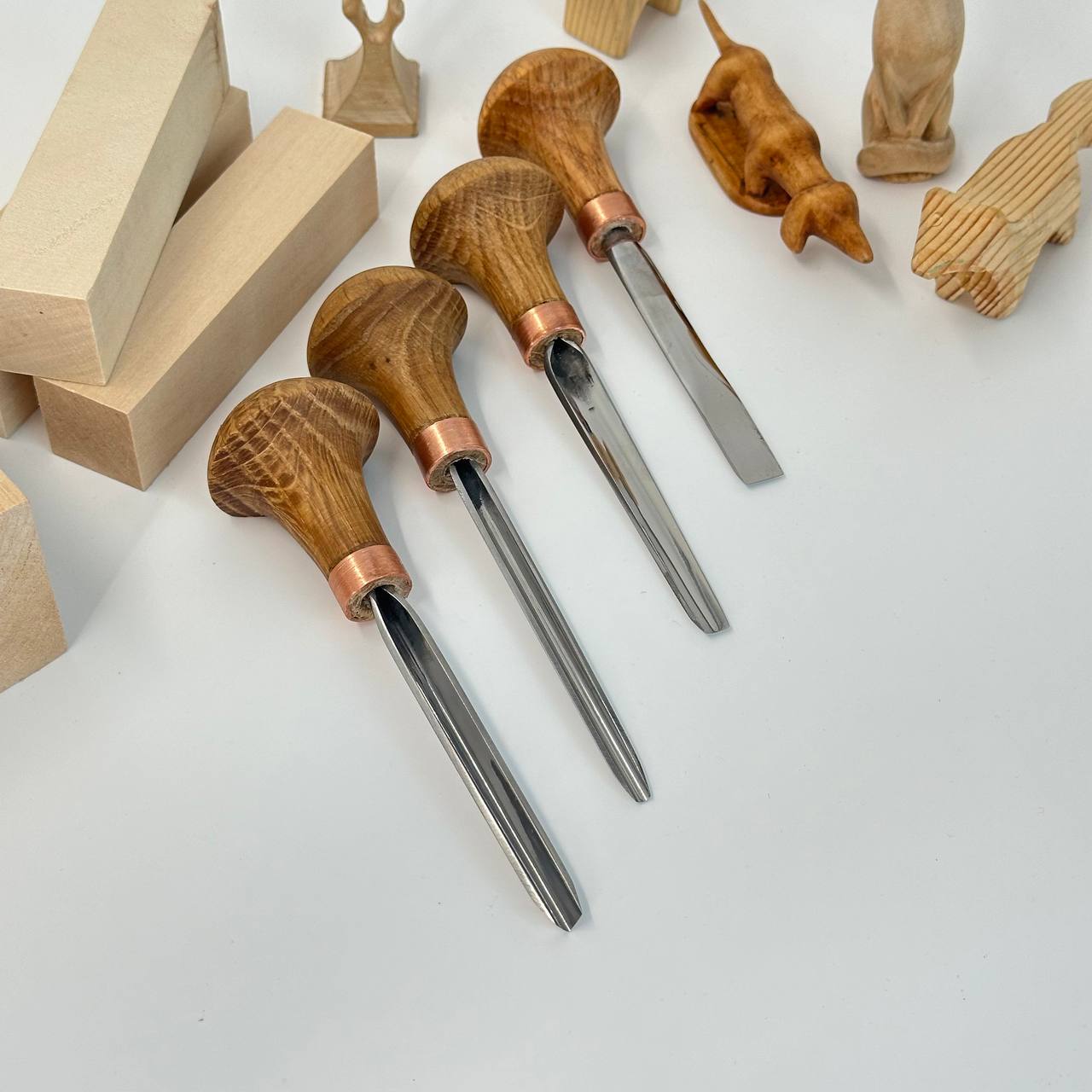 Micro Carving Tools: 4-Piece Palm Set for Whittling & Jewelry