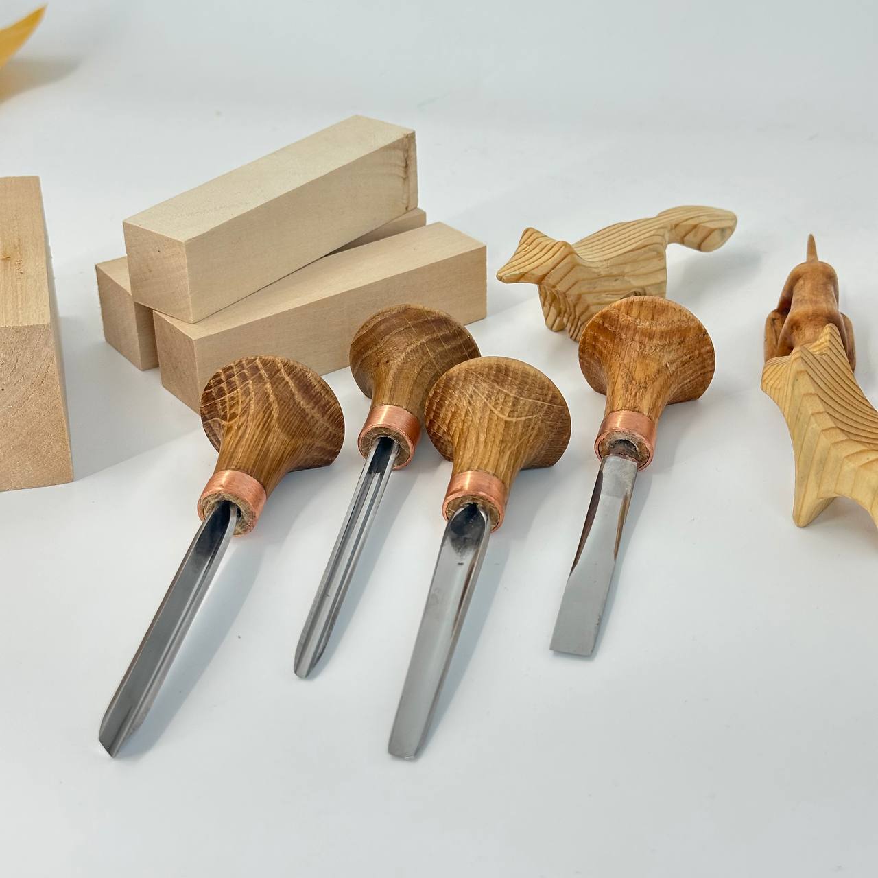 Micro Carving Tools: 4-Piece Palm Set for Whittling & Jewelry