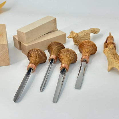 Micro Carving Tools: 4-Piece Palm Set for Whittling & Jewelry