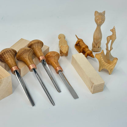 Micro Carving Tools: 4-Piece Palm Set for Whittling & Jewelry