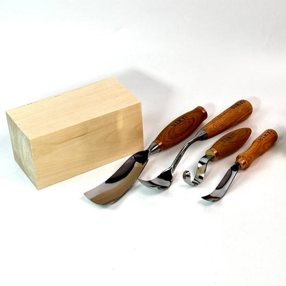 Bowl carving kit, Wood carving kit, Woodworking chisels, Gift for woodworker, Gift for graduation