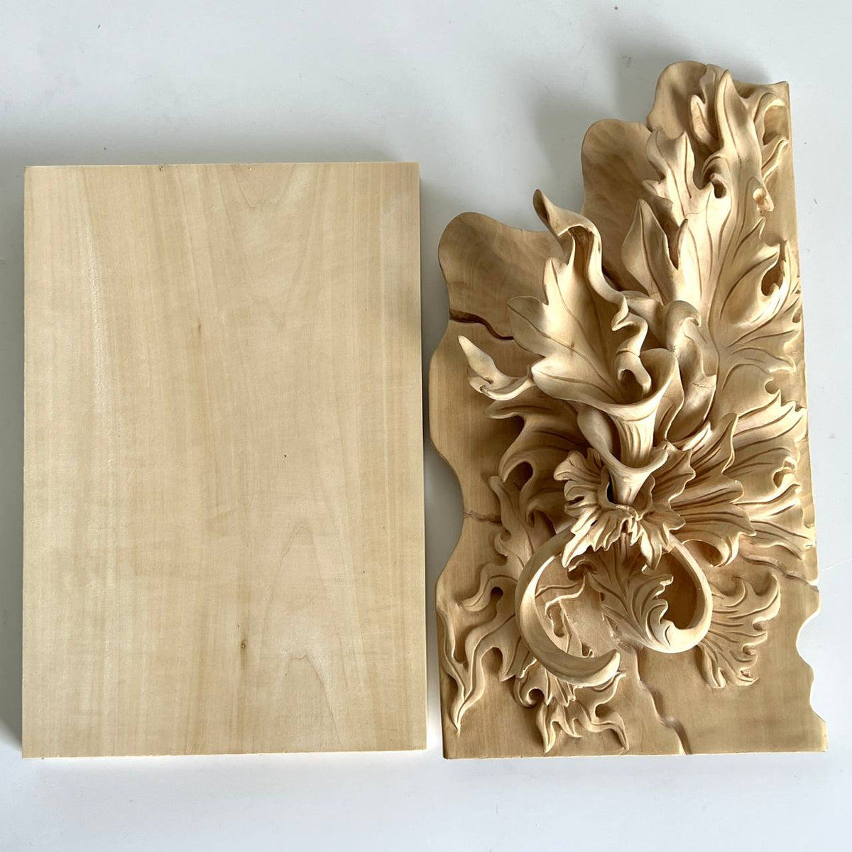 Basswood board for carving 30*20*2cm, Wood blank for wood carving, decoration, scrapbooking, practice board