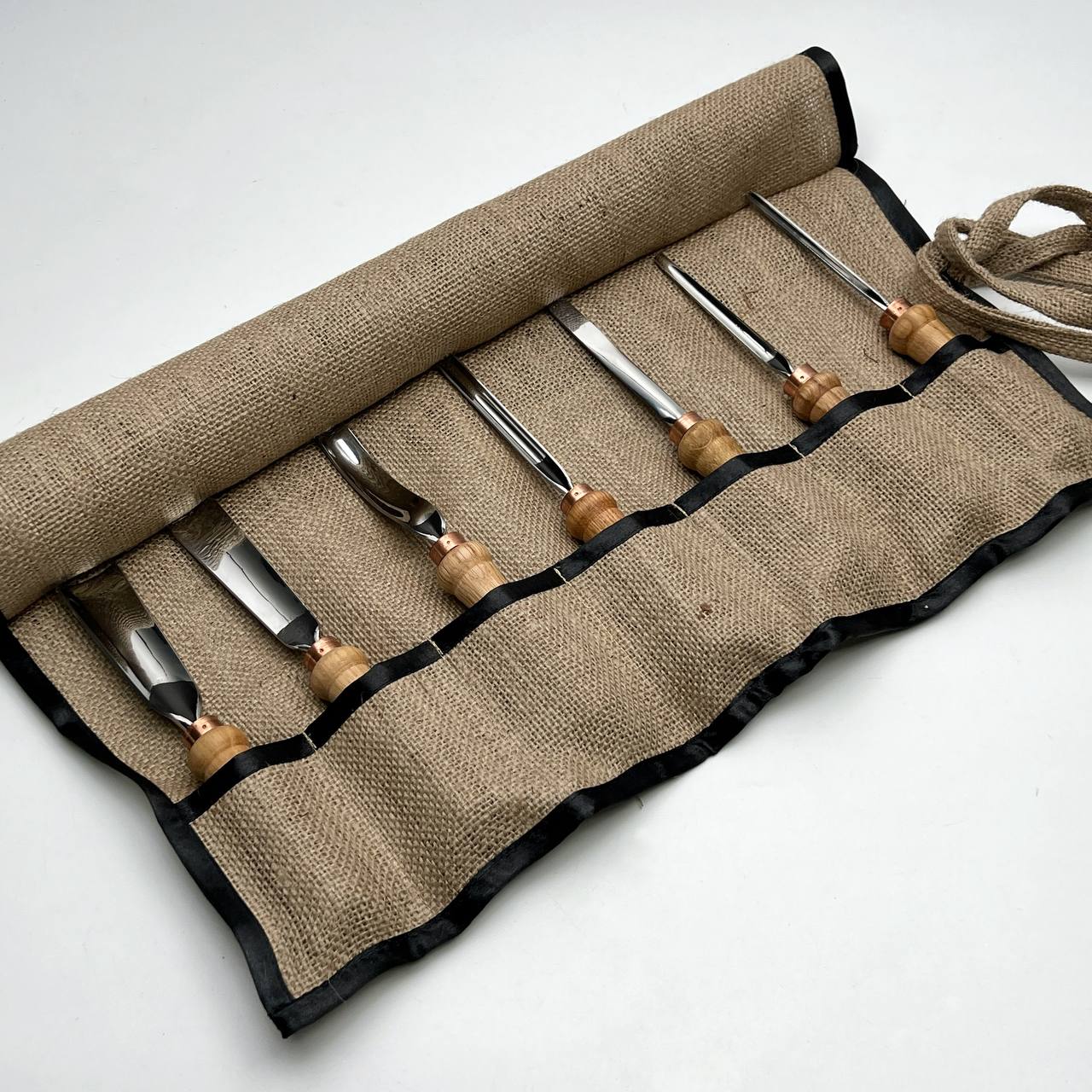 3D Relief Carving & Wood Texturing Set: 7-Piece STRYI Profi Basic Gouge Set