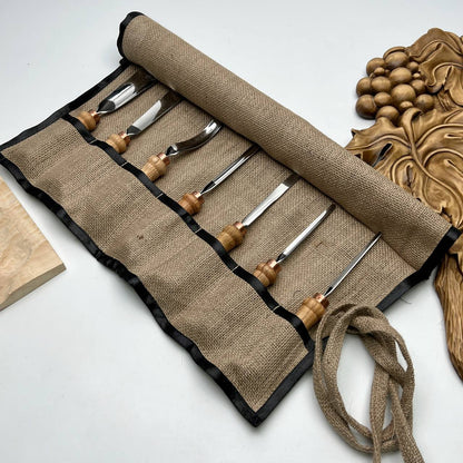 3D Relief Carving & Wood Texturing Set: 7-Piece STRYI Profi Basic Gouge Set