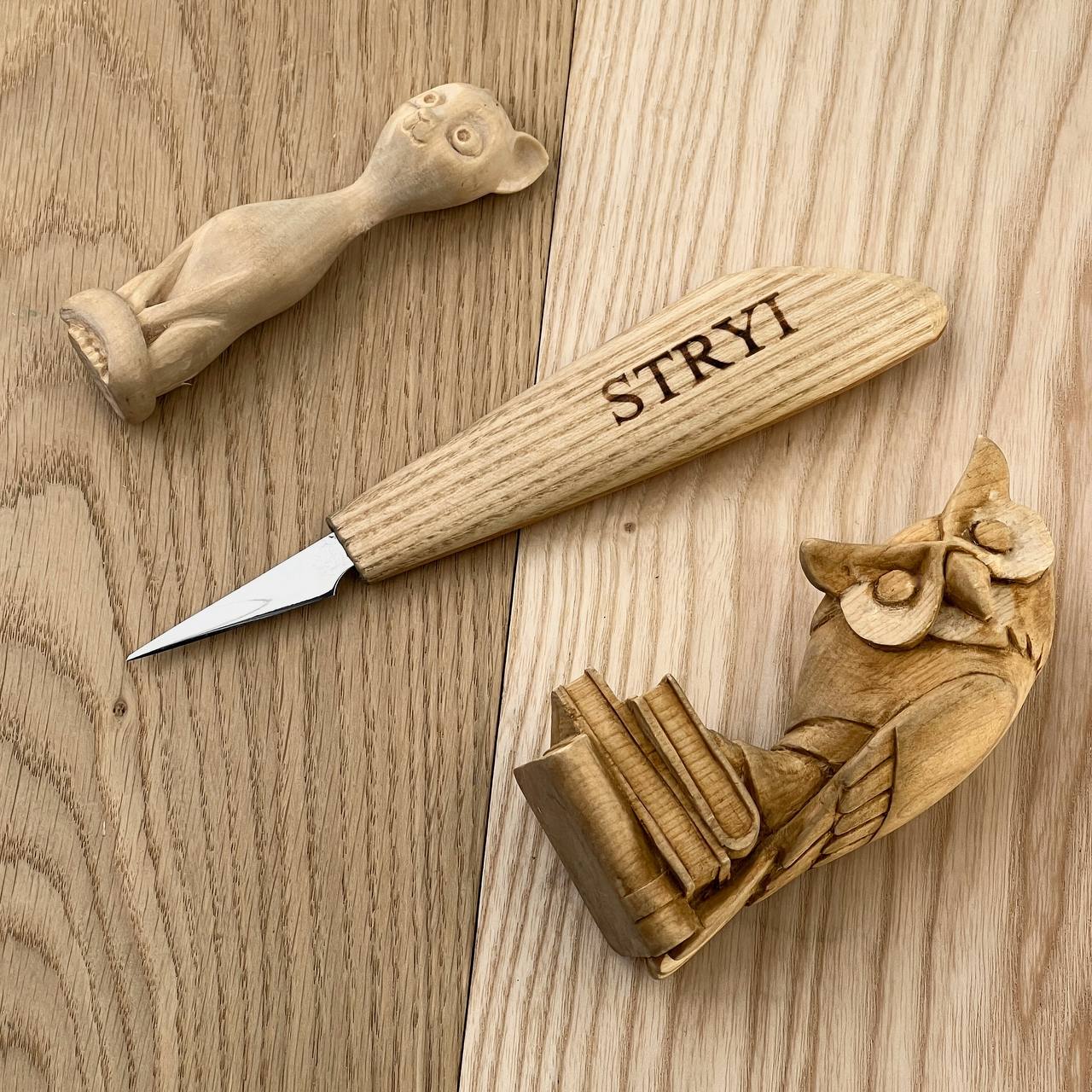 STRYI Profi 1.6 in (40mm) Detail Knife for Wood Carving Knife