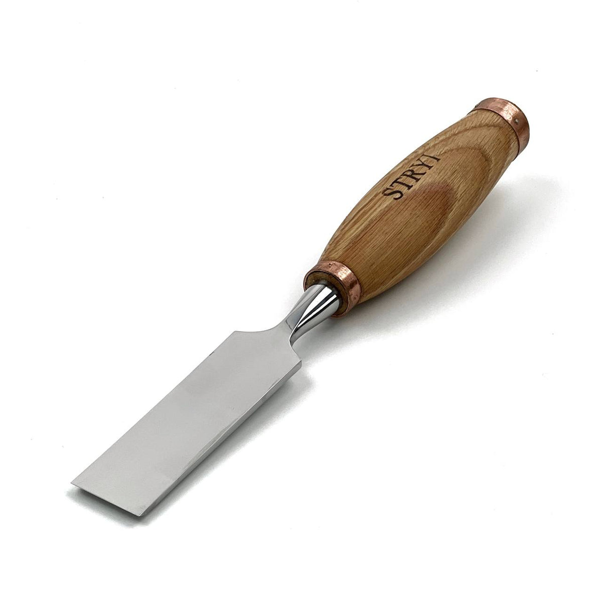 Wood Carving Chisels, Flat Blade, Carpenter Chisel STRYI Profi — for Framing, Sculpture