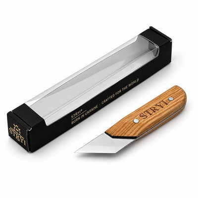 Carving Knife, 40mm Blade, Skewed Carving Knife STRYI Profi — for Sculpting