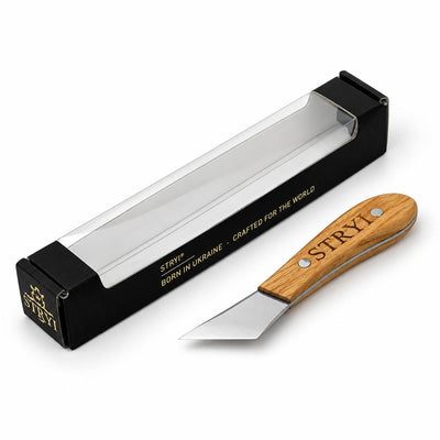 Figured carving knife for woodcarving 40mm STRYI Profi, Whittling knives, Sloyd knives, Knife for wooden jewelry