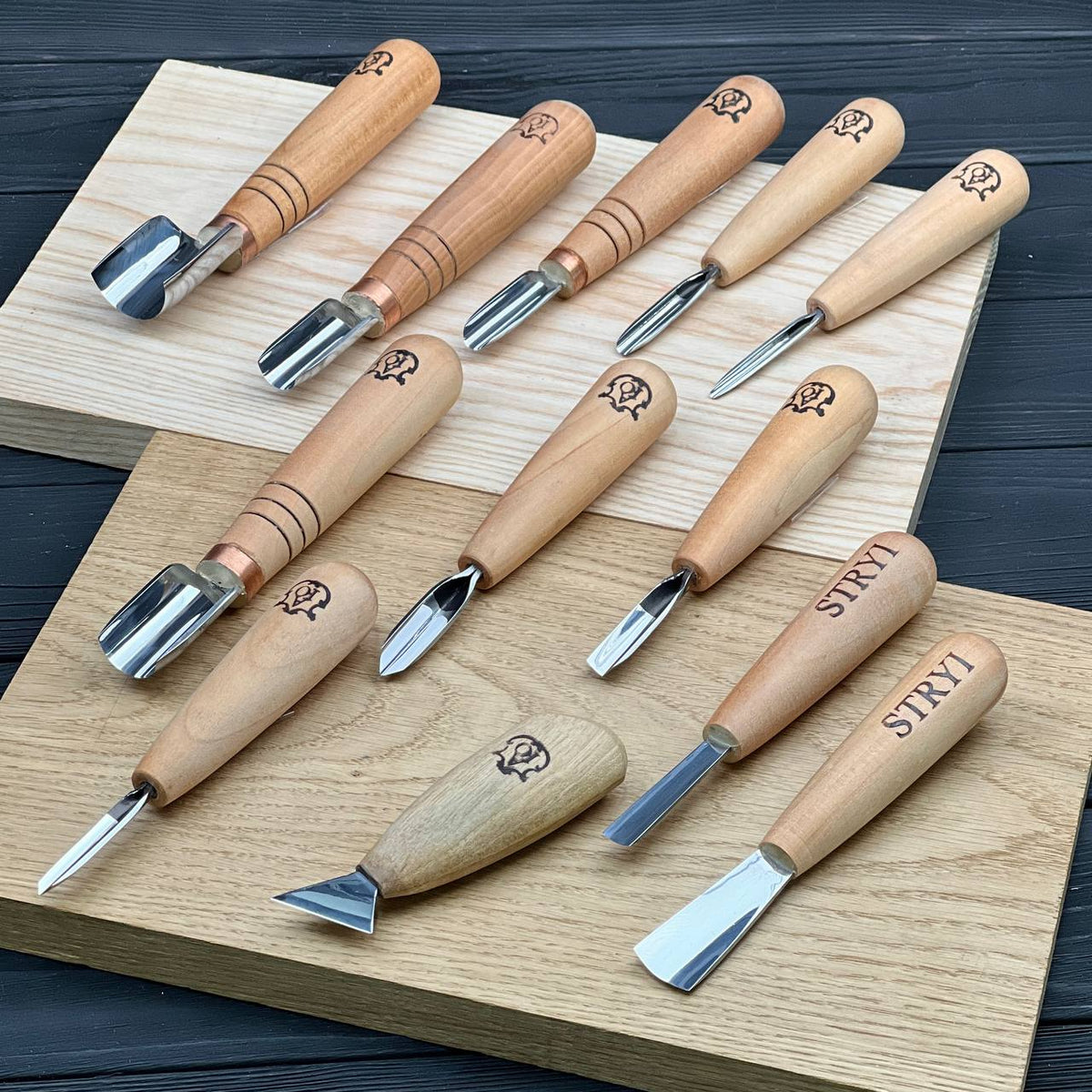 Basic set for woodcarving, Chip carving kit,  Profi, Chip carving tools, Chip carving knives