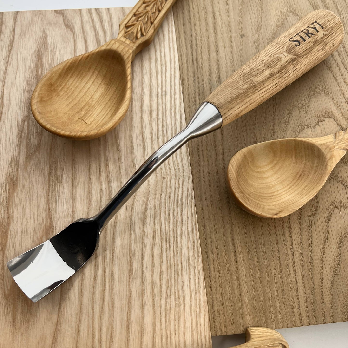 Hollowing Bowl & Kuksa Set: 4-Piece STRYI Profi Bowl & Kuksa Carving Set