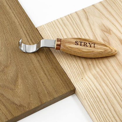 STRYI Profi 1.4 in (35mm) Double-Sided Hook Knife for Spoon Carving