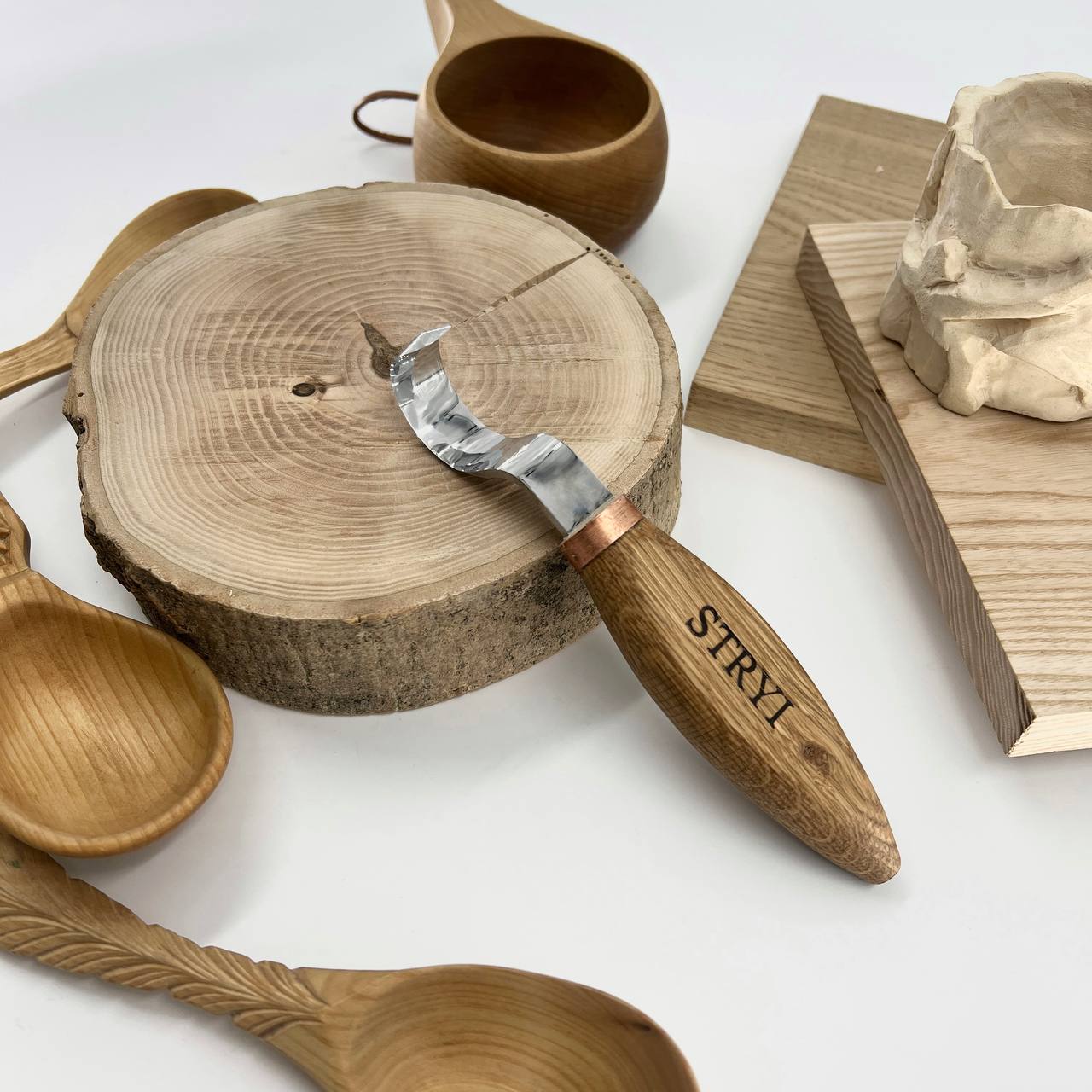 STRYI Profi 3-Piece Spoon Carving Set for Wood Carving Tool Kit