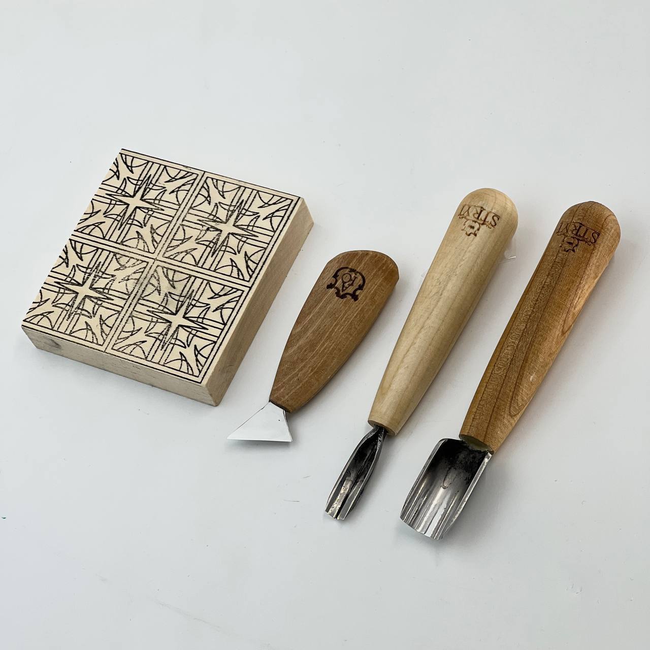 STRYI Ultimate Geometric Wood Carving Starter Kit – 3 Essential Tools for Chip Carving