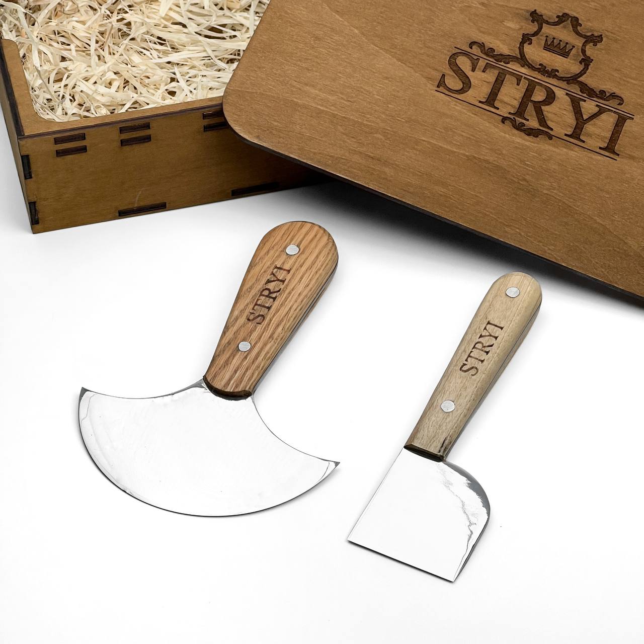 Premium Leather Craft Knife Set – 2-Piece Skiving & Cutting Tool Set with Gift Box