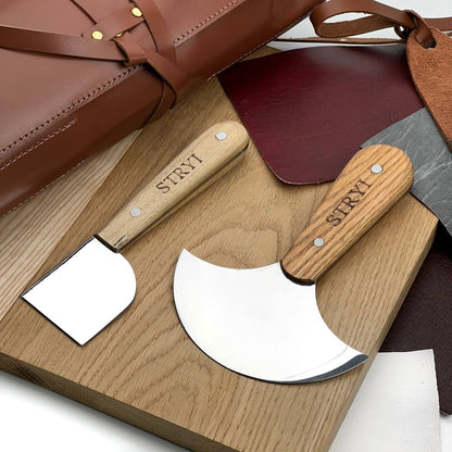 Premium Leather Craft Knife Set – 2-Piece Skiving & Cutting Tool Set with Gift Box