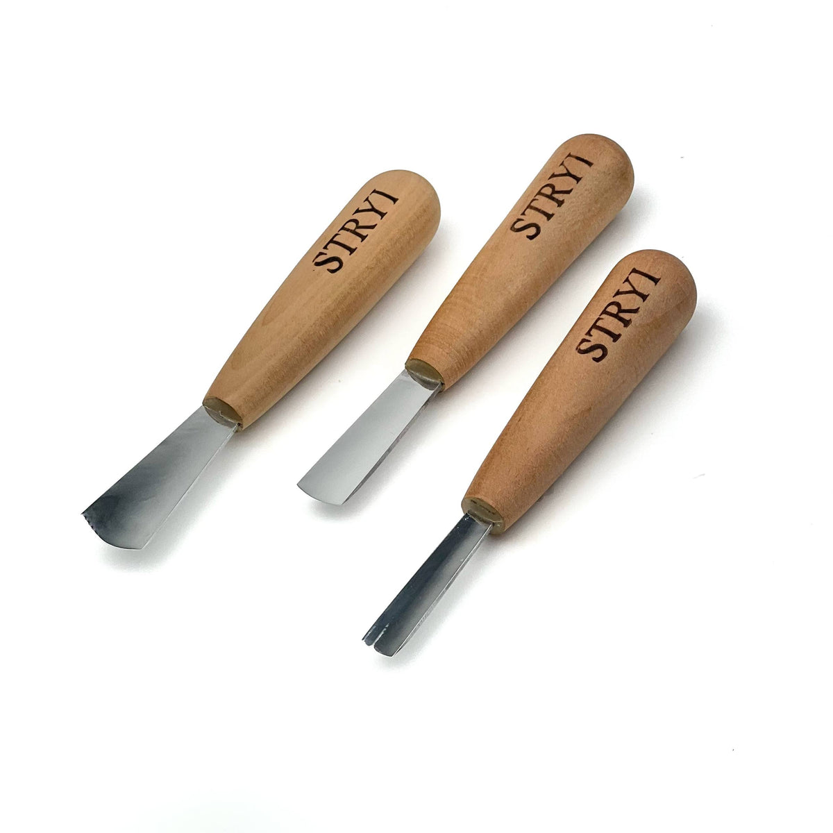 3 Piece Compact Gouge Set STRYI Profi for Detail Carving