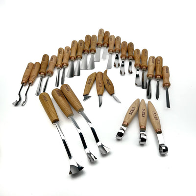 Hand ForgedChisels Set 30-Piece STRYI Profi, Woodworking Set