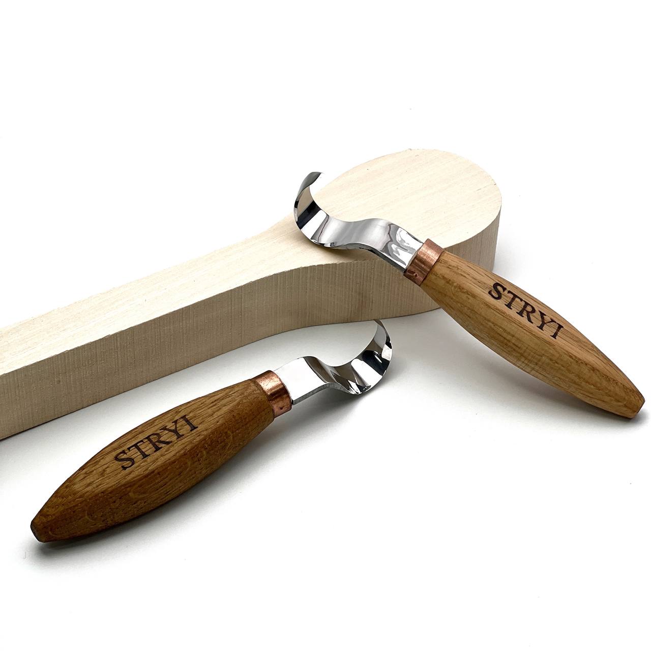 Spoon Carving: The STRYI Profi 25mm Pointed Hook Knife Set (Left&Right)