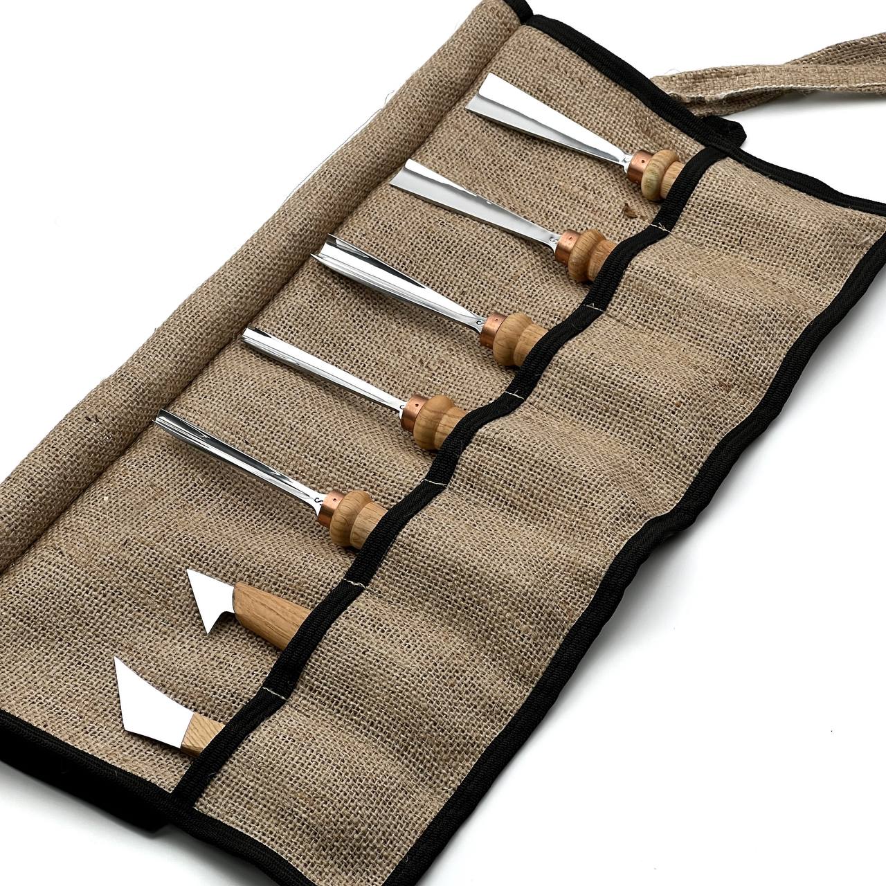 Gouges Carving Set: 7-Piece STRYI Relief & Whittling Set