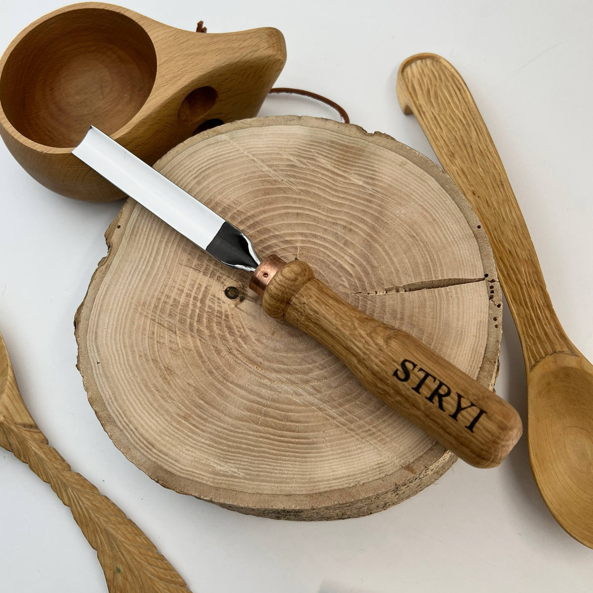 Spoon Carving Kit, 3-Piece, STRYI Profi — for Spoons and Kuksas