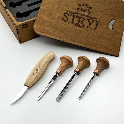 Whittling Kit, 4-Piece, STRYI — for Carving Figures