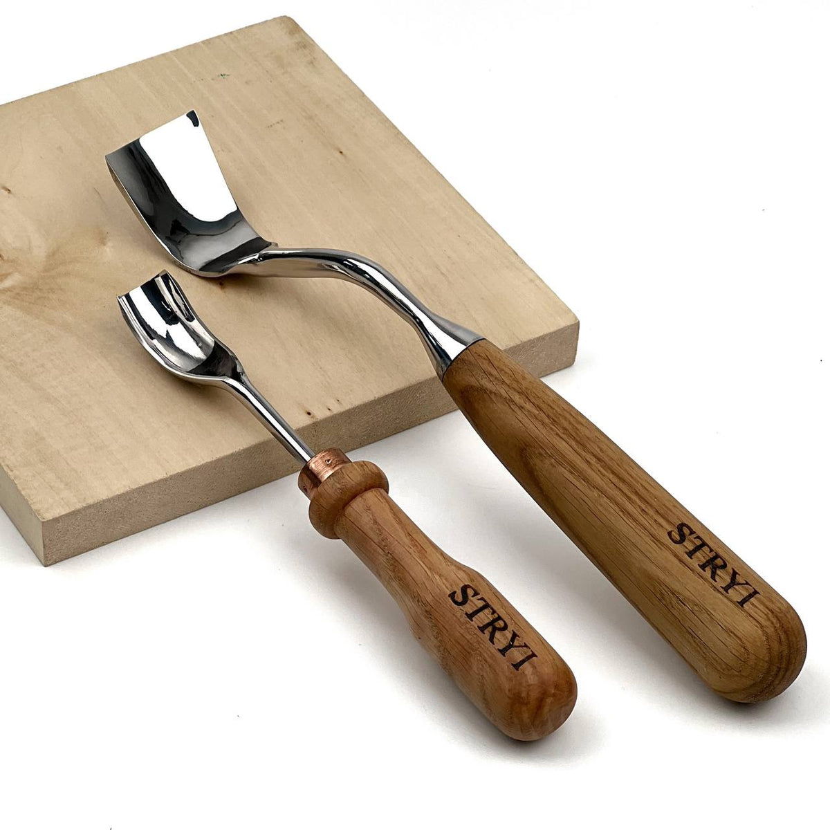 Spoon Carving Kit, 2-Piece, STRYI Profi — for Bowl and Kuksa Carving