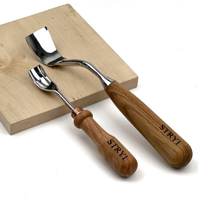 Spoon Carving Kit, 2-Piece, STRYI Profi — for Bowl and Kuksa Carving