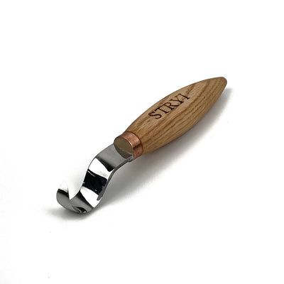 Hook Knife Wood Carving, 25mm, Hand Forged STRYI Profi — for Spoon, Bowl and Kuksa Carving
