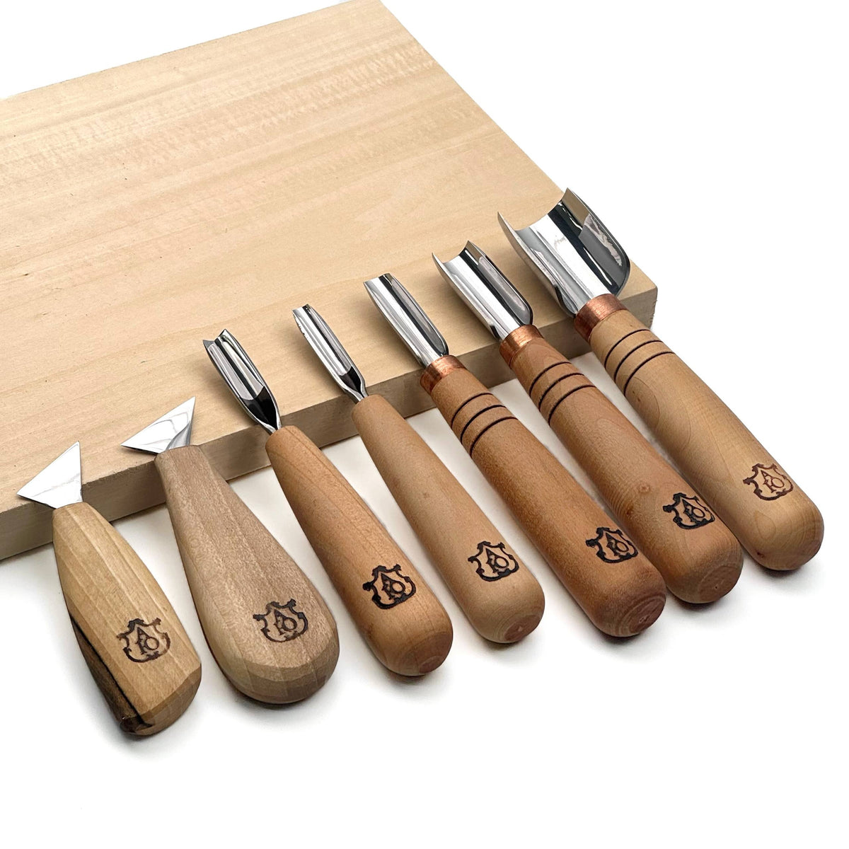 Chip Carving Set, 7-Piece STRYI Profi Kit for Volumetric Relief Carving