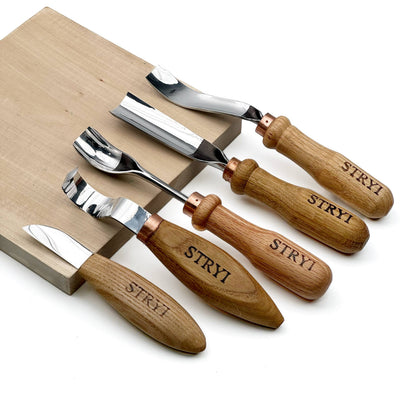Spoon and kuksa carving kit, Bowl carving set, Stryi carving toolkit
