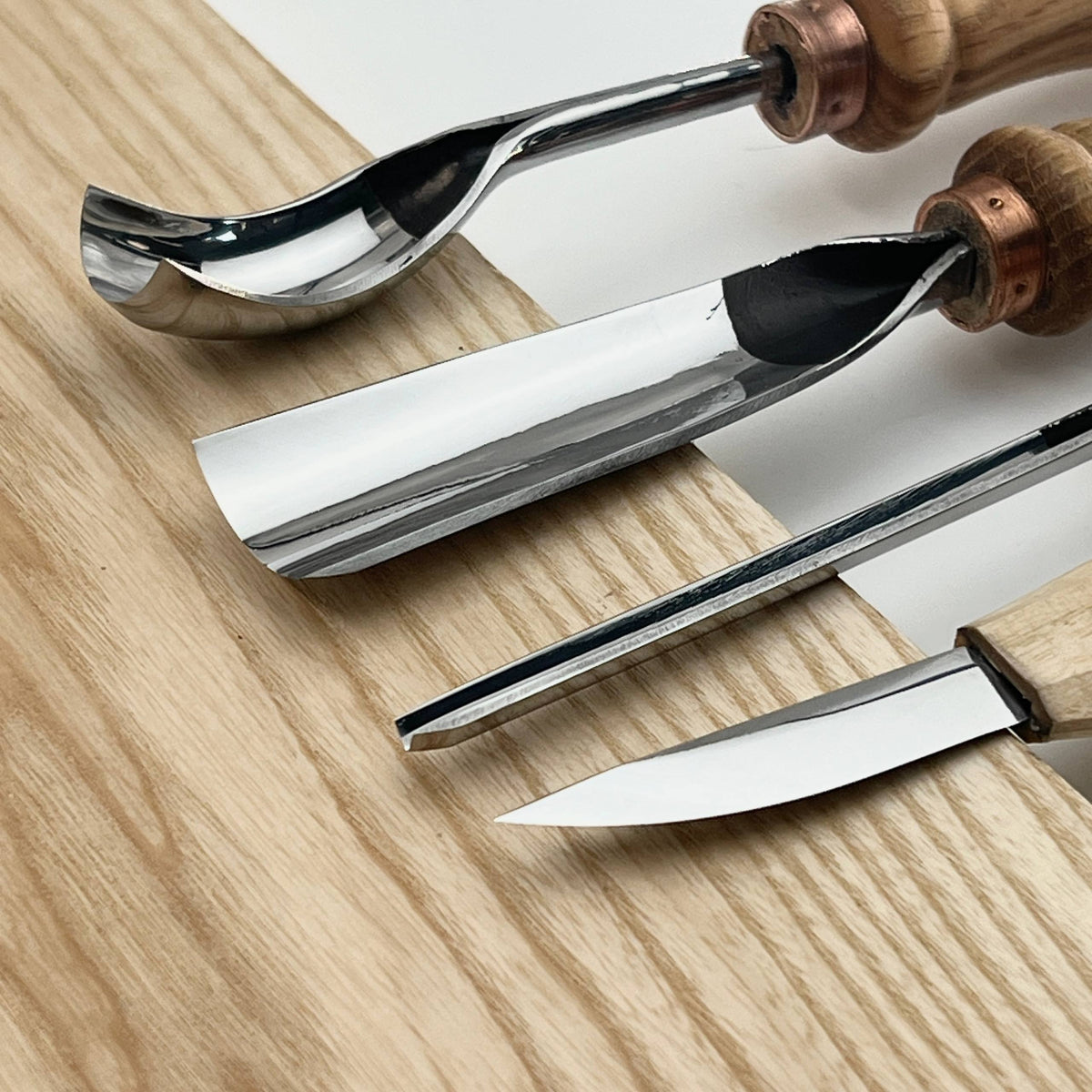 Wood carving kit for spoon making and bowl carving STRYI Profi, 4 pcs