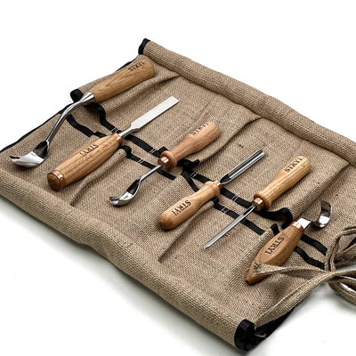 Completed toolset STRYI Profi for spoon and kuksa , Forged tools