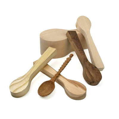 Spoon Blanks and Kuksa Blank Set, Basswood blank supplies
