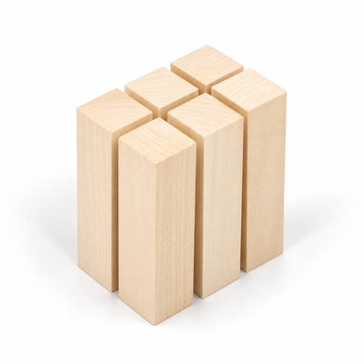 Basswood Carving Blocks Set, 2.5×2.5×10 cm (1 x 1 x 4 in)