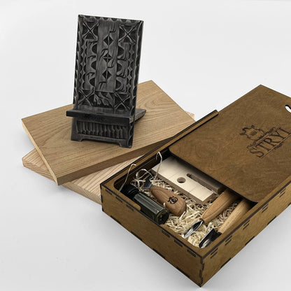 Geometric Chip Carving: Adolf Yurev Volumetric Phone Stand Carving Set