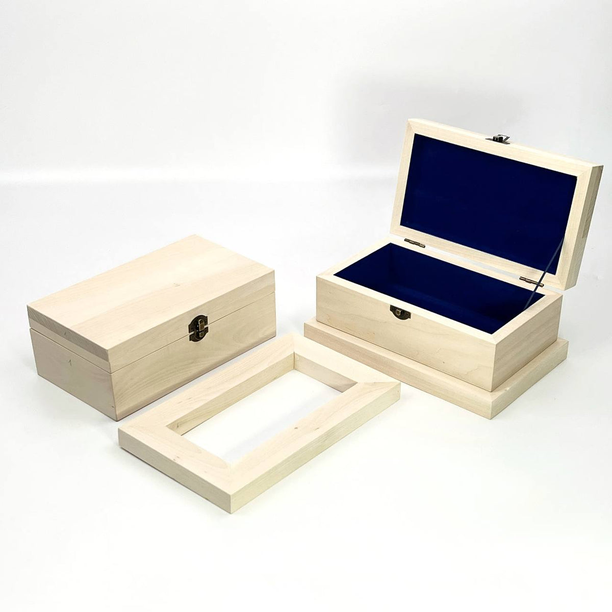 Wooden Blank Jewelry Box for Carving and Decoupage, Basswood Craft Box for Chip Carving, Geometric Patterns, Handmade Gift