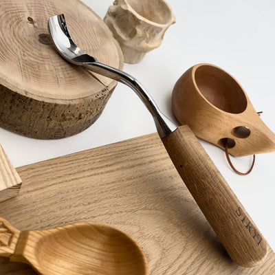 Scoop Chisel, Sweep #5, Deep Carving Large Gouge Profi — for Relief and Bowl Carving, Spoon Knife Making