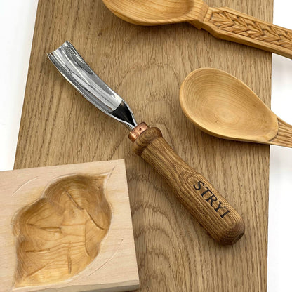 STRYI Profi Profile 9, 0.8 in (20mm)Bent Gouge for Relief and Bowl Carving