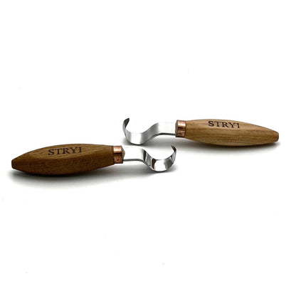 Spoon Carving: The STRYI Profi 25mm Pointed Hook Knife Set (Left&Right)