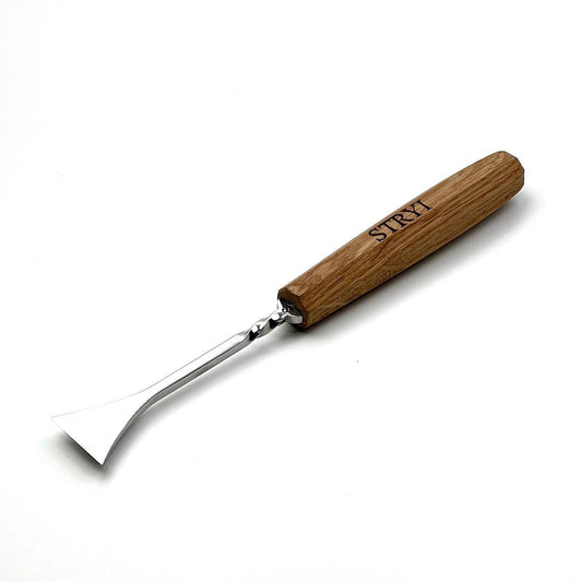 Fishtail Bent Gouge MAESTRO STRYI for finishing 3D carvings and detailing