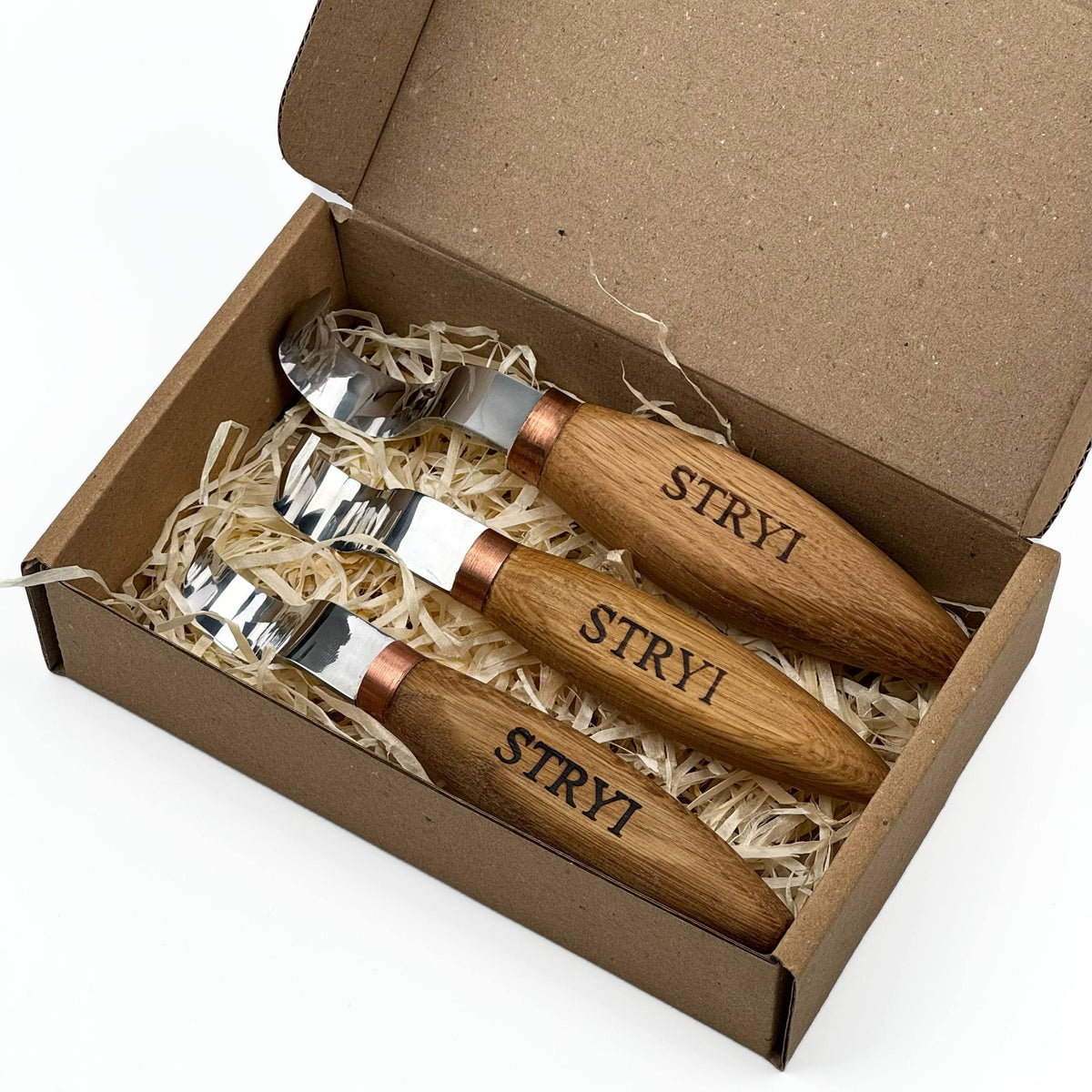 STRYI Profi 3-Piece Kuksa & Spoon Carving Hook Knife Set