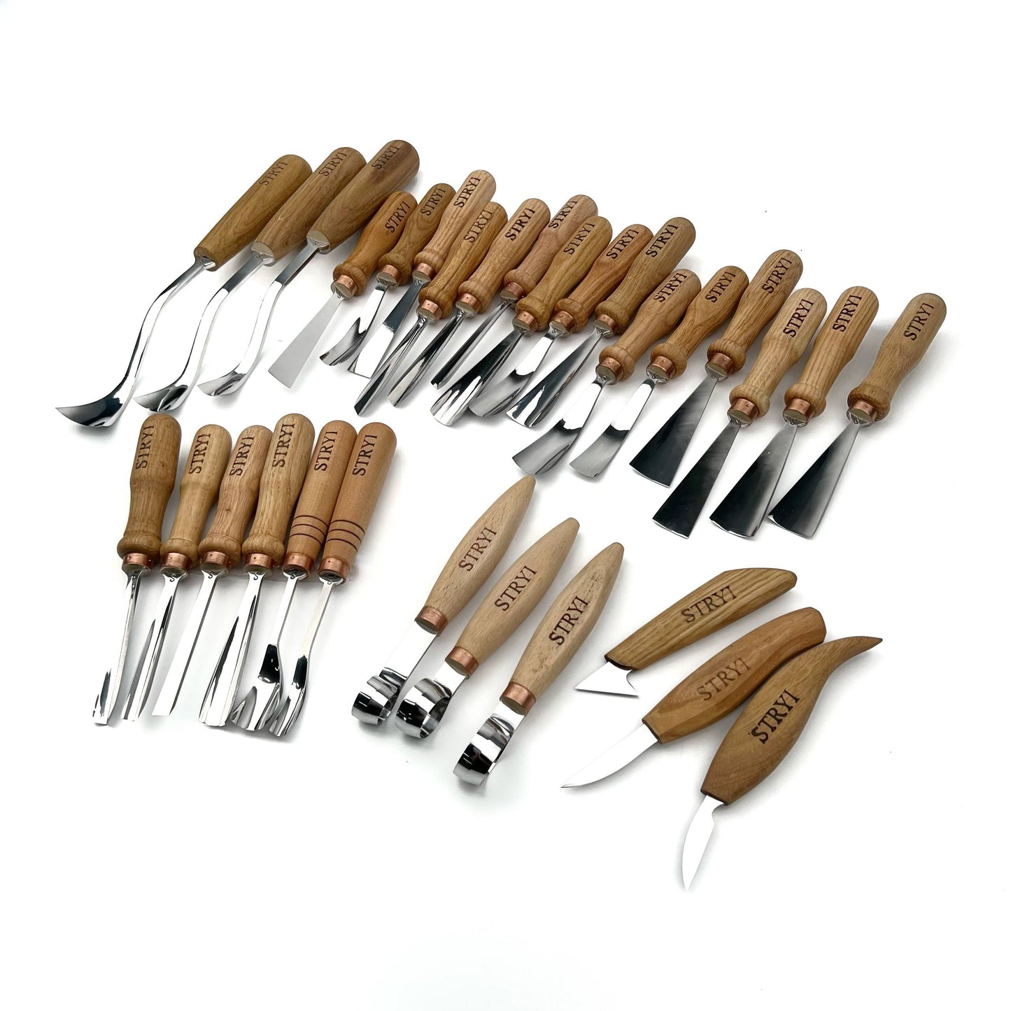 Hand ForgedChisels Set 30-Piece STRYI Profi, Woodworking Set