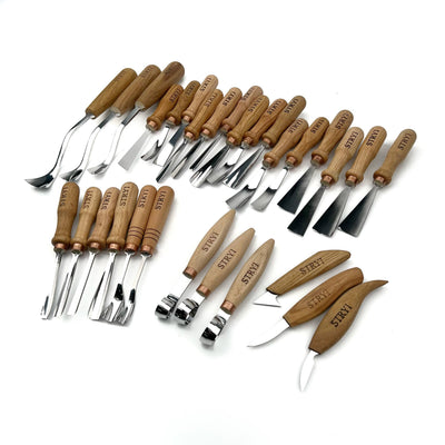 Hand ForgedChisels Set 30-Piece STRYI Profi, Woodworking Set