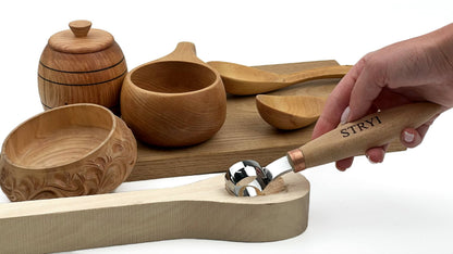 STRYI  Spoon Scorp Knife – Professional Hook Knife for Woodworking, Bowl and Kuksa Carving
