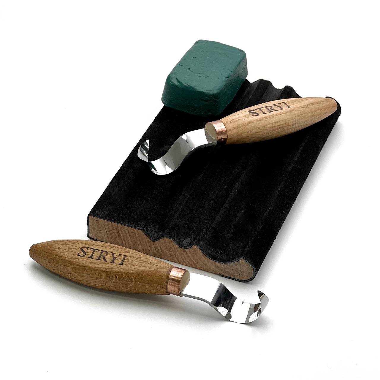 Spoon Carving: The STRYI Profi 25mm Pointed Hook Knife Set (Left&Right)