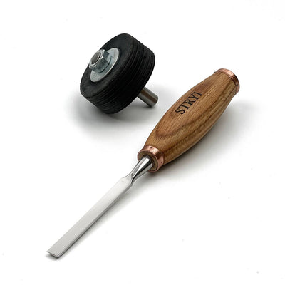 Wood Carving Chisels, Flat Blade, Carpenter Chisel STRYI Profi — for Framing, Sculpture