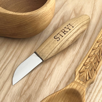 Spoon Carving Kit, 3-Piece, STRYI Profi — for Kuksa and Bowl Carving